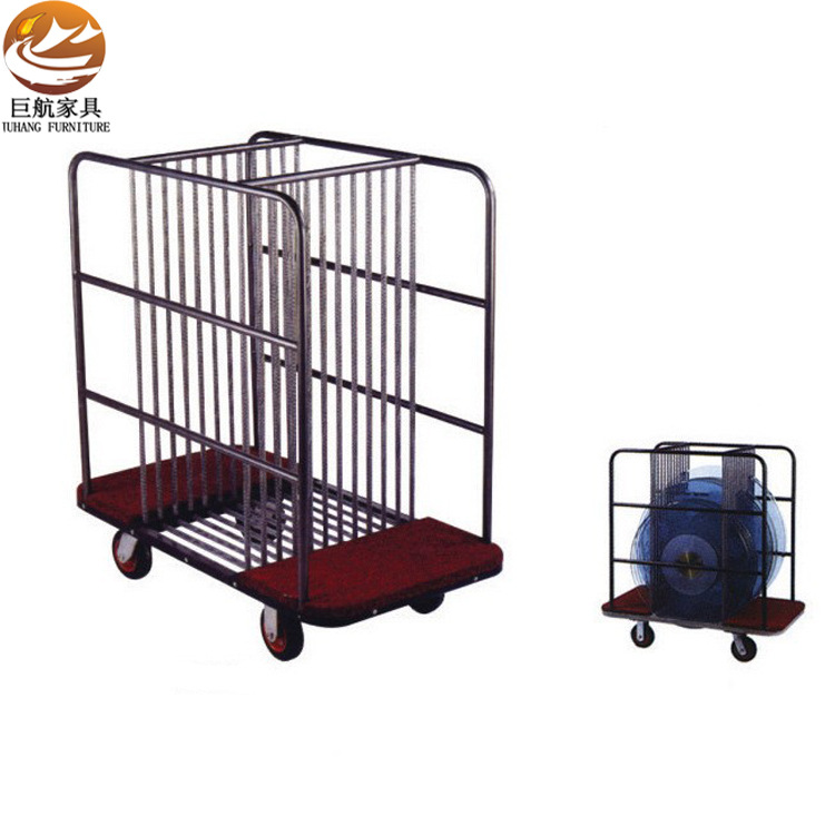 厂价直销 圆桌玻璃转盘专用手推车 舞池板架省力推车 JH-TC2