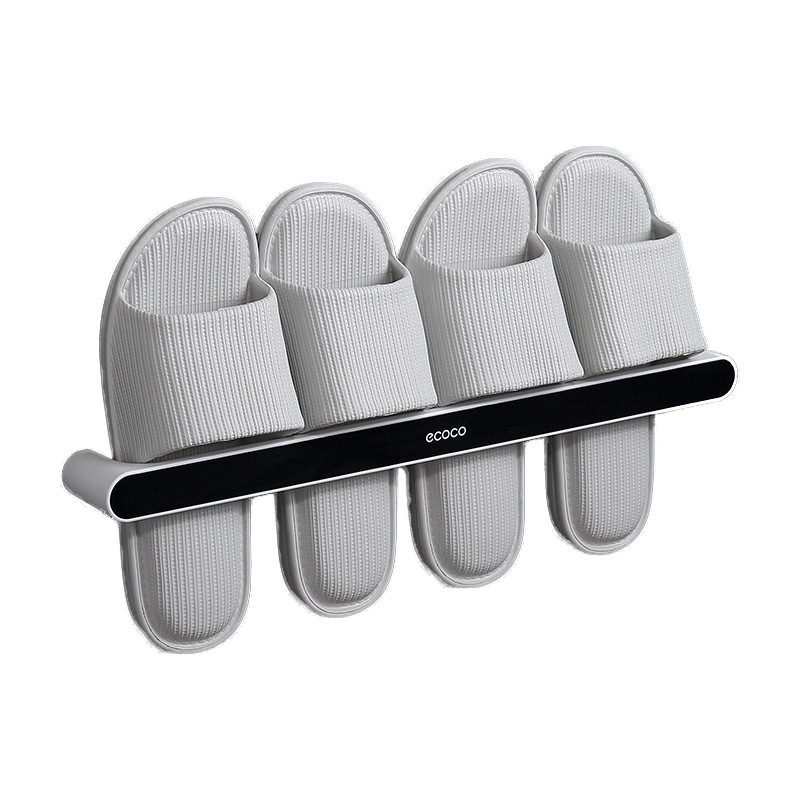 Cuarto de baño Zapatilla de baño sin golpes zapatillas de baño montadas en la pared estante de almacenamiento detrás de la puerta zapatos de almacenamiento artefacto Zapatero