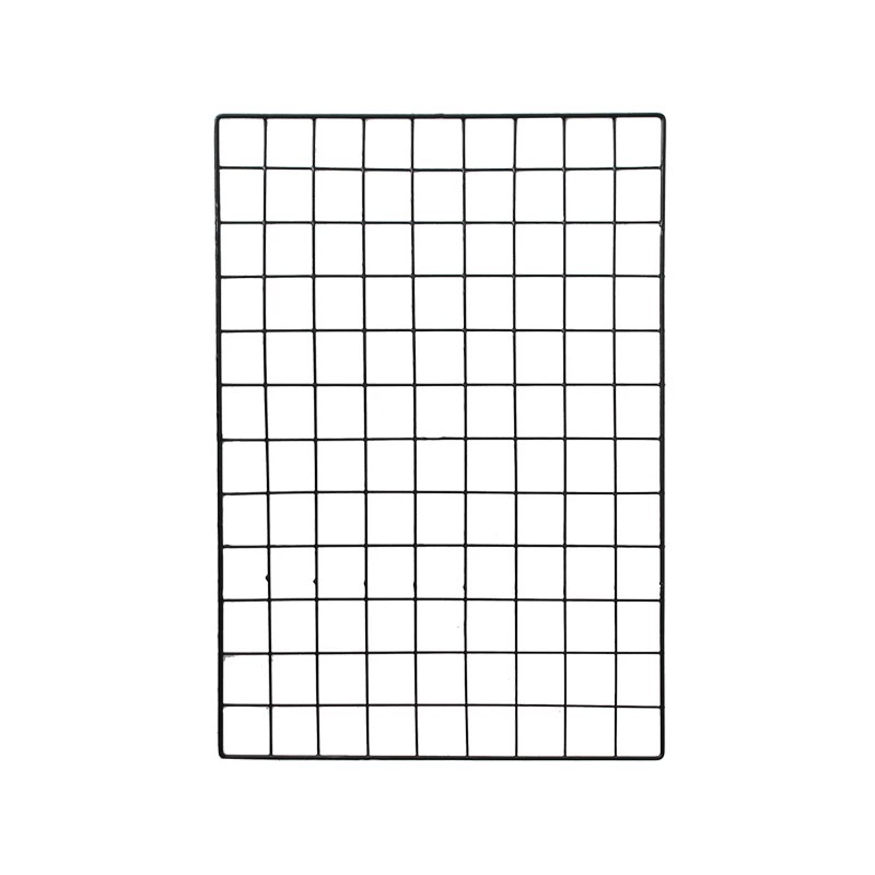 Fábrica cero lote foto de pared de malla de alambre de hierro recubierto de plástico malla de hierro gancho estante anillo creativo joyería rack