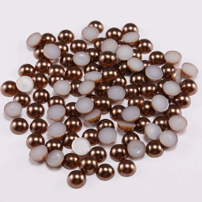 1688 #1753 | pearl DIY pearl clothing nail - coffee-2mm-500bag