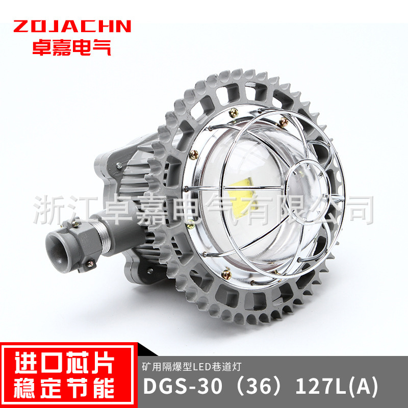 矿用隔爆型LED巷道灯圆形DGS36/40/127LA防爆器材照明灯三防灯