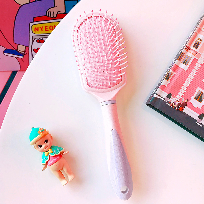 Lindo japonés y coreano bolsa de aire masaje peine chica Rosa aire cojín peine antiestático Pelo Largo peine pelo curling peine del pelo
