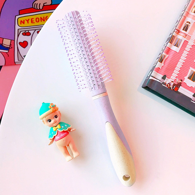 Lindo japonés y coreano bolsa de aire masaje peine chica Rosa aire cojín peine antiestático Pelo Largo peine pelo curling peine del pelo