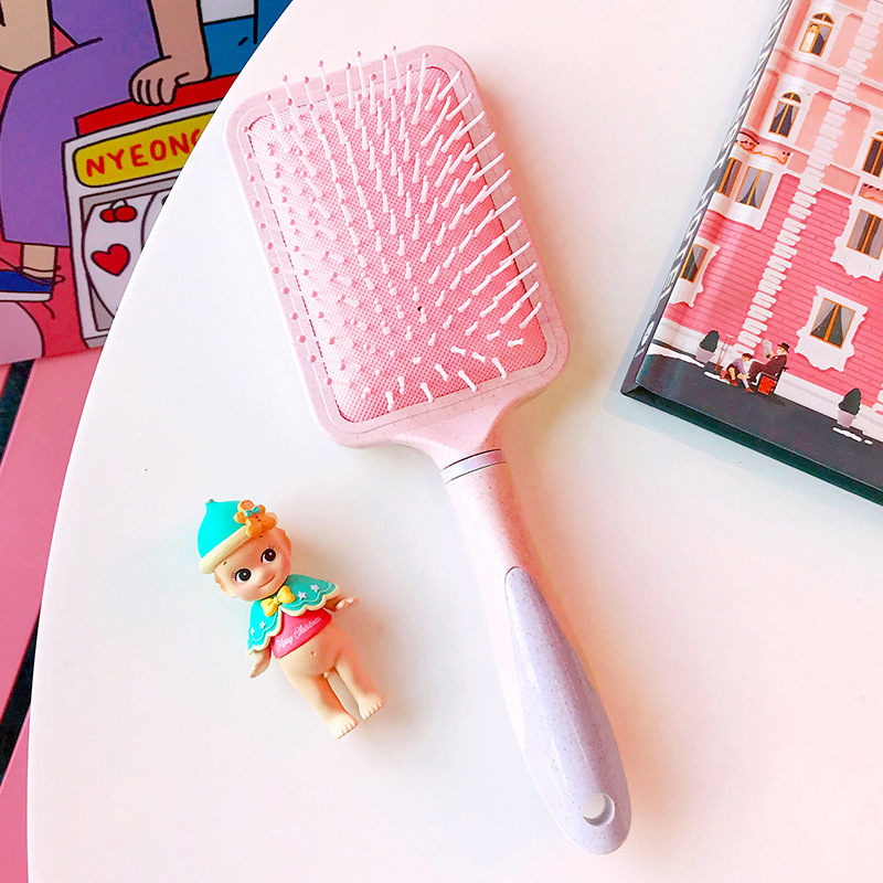 Lindo japonés y coreano bolsa de aire masaje peine chica Rosa aire cojín peine antiestático Pelo Largo peine pelo curling peine del pelo