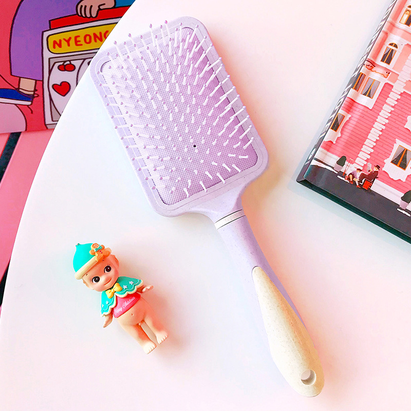 Lindo japonés y coreano bolsa de aire masaje peine chica Rosa aire cojín peine antiestático Pelo Largo peine pelo curling peine del pelo