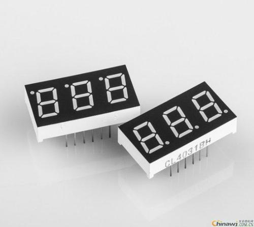 3个8  三位 白色 蓝色 普通LED数码管  厂家直销LED数码屏
