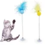 猫猫羽毛弹簧吸盘逗猫棒
