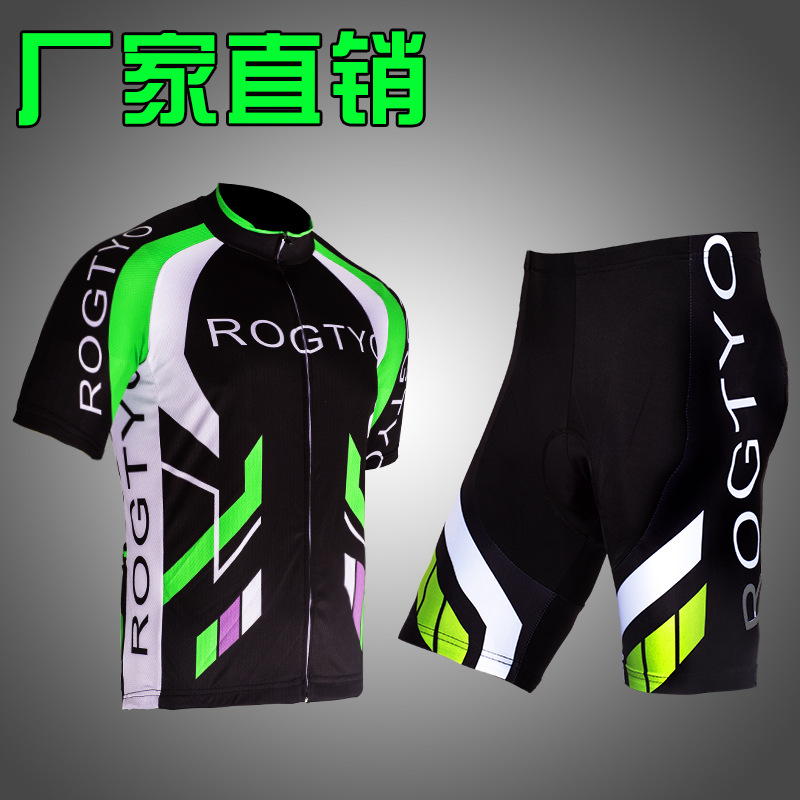 Short-sleeved cycling suit men's cycling jacket pants spring and summer cycling suit road bike bike suit breathable