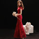 Toast Dress Bride 2022 New Summer Chinese Red Cheongsam Wedding Evening Dress Women's Slim-fit Fishtail Long Dress