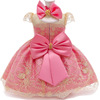 Children's dress, skirt, lace small princess costume, 2021 collection, suitable for import, suitable for teen, with embroidery