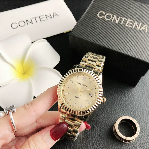 Factory Price Alloy Watches for Men and Women, Business Quartz Watches, Export Models, Large Dial, Stainless Steel