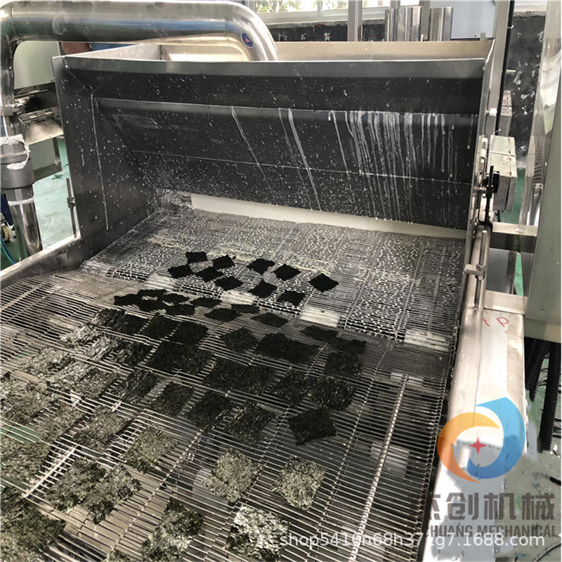 全自动海苔上浆机 上浆均匀单面海苔淋浆机 翠叶挂浆油炸生产线