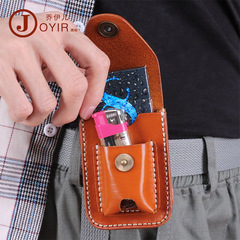 Handmade leather waist bag, casual retro genuine leather men's waist bag with cigarette compartment, wholesale