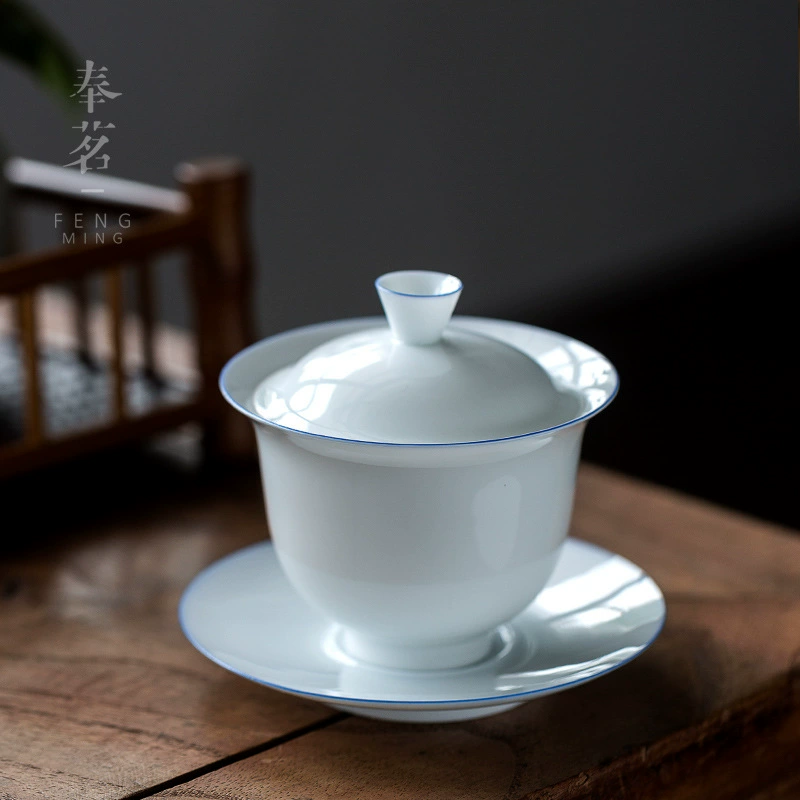 Tea set white jade, gift box