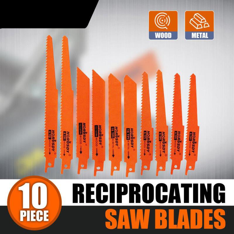 97262.10PC锯片多功能双金属往复锯条锯片组合套装28*15*1.5.280g