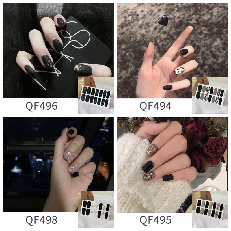 Pegatinas de uñas con estampado de leopardo vidrio púrpura red roja pegatinas completas pegatinas de uñas desnudas frescas pegatinas de uñas Desgarrables a prueba de agua