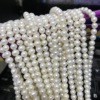 Cream white necklace from pearl, 4-6mm