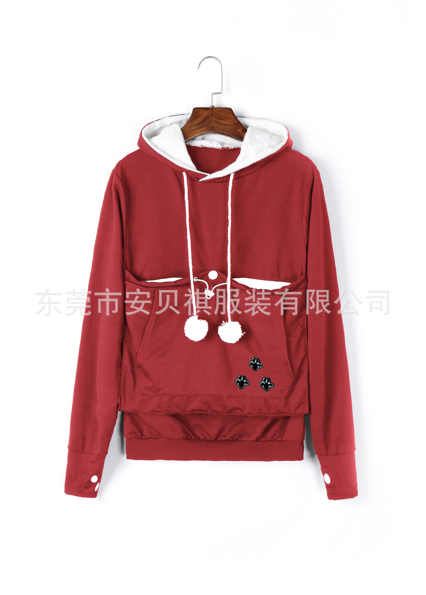 Dopamina Amazon Otoño e Invierno pullover Sudadera con capucha europea y americana casa gran bolsillo mascota suéter manga larga abrigo