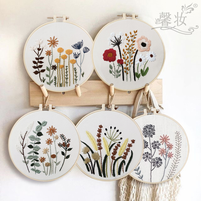 Cross-border new embroidery diy simple beginner handmade material bag Suzhou embroidery Xiang embroidery cross stitch kit for Amazon
