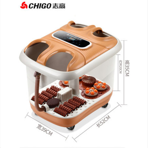 Chigo double foot bath tub fully automatic foot bath home constant temperature electric massage heating foot massage artifact