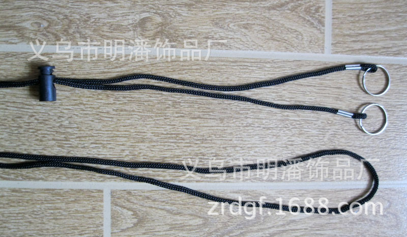 供应尼龙绳挂绳用于产品包装挂绳有调节扣挂绳帽子服装辅料专供