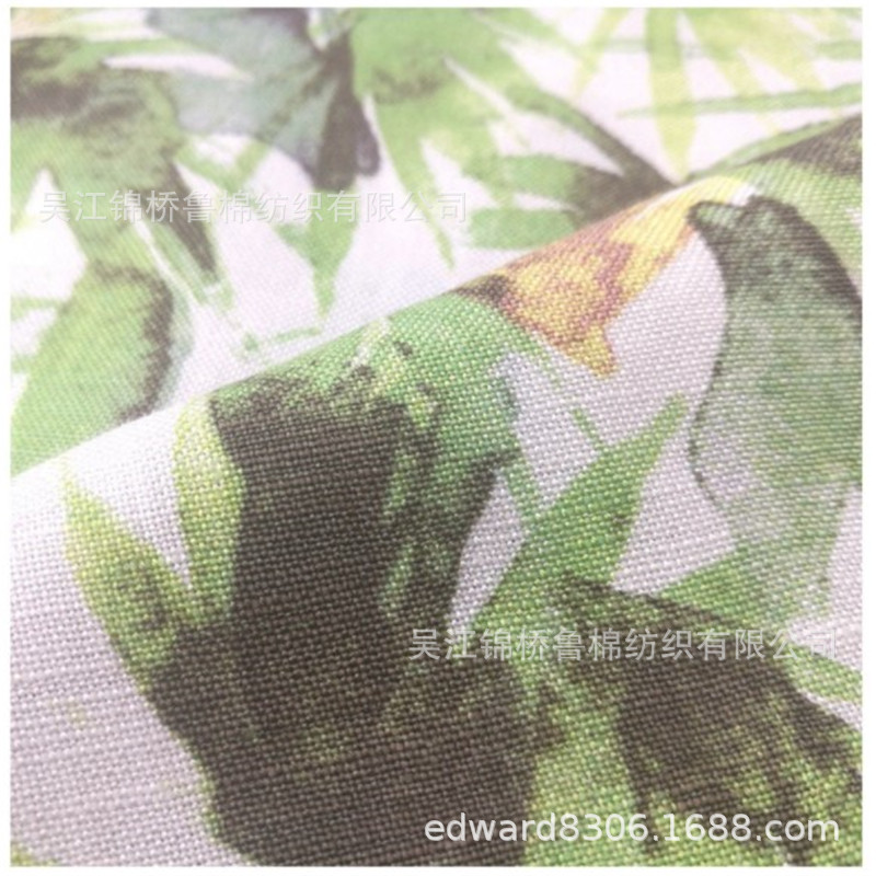 印花亚麻棉竹节布4.5*4.5宽幅斜纹水洗家纺皱布21纱罗提花衬衫布
