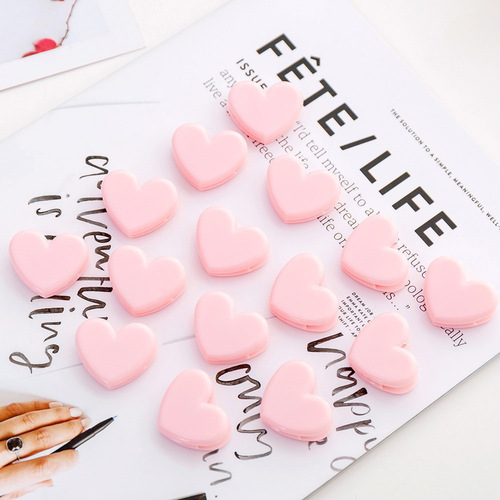 Japanese girl heart love clip decorative photo clip information storage clip sealing clip cute pink decorative small clip