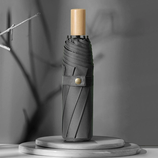 Discover the small wooden handle plain vinyl black