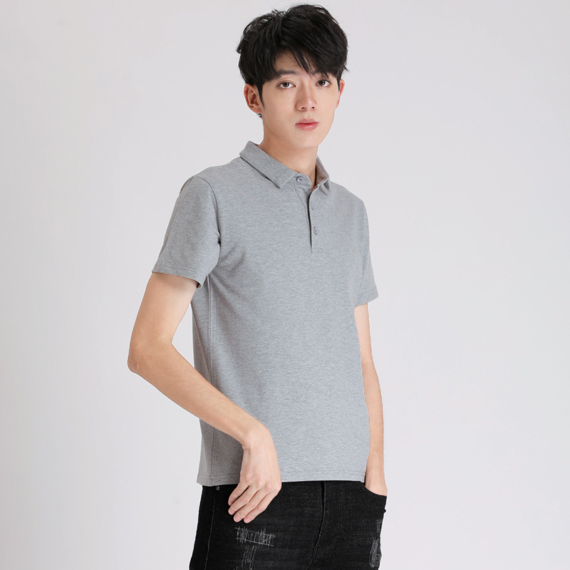 Camisetas polo de manga corta personalizadas por el fabricante para el verano, camisas publicitarias casuales de algodón puro para hombre, de corte holgado, color liso, con solapa y talla grande.