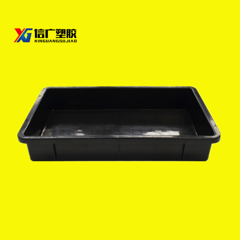 销售厦门福州防静电方盘 黑色防静电物料盘流水线塑料盆ESD静电盘