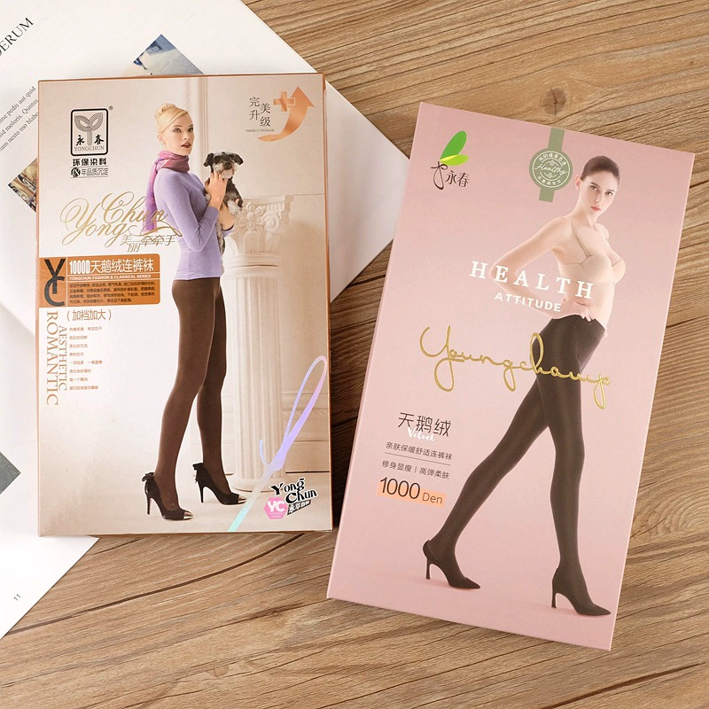 Колготки Yongchun, весенне-осенние, 1000D, с усиленным велюровым кроем, очень большие, средней толщины, без подвязок, случайная расцветка.