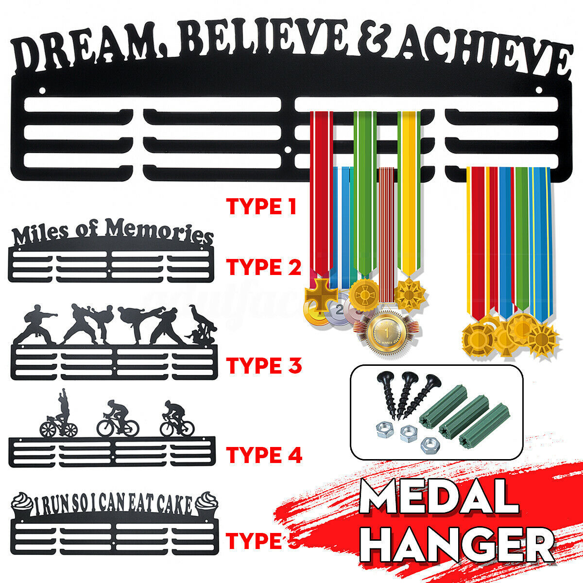 Explosive medal display stand triathlon medal display stand acrylic medal rack three-color