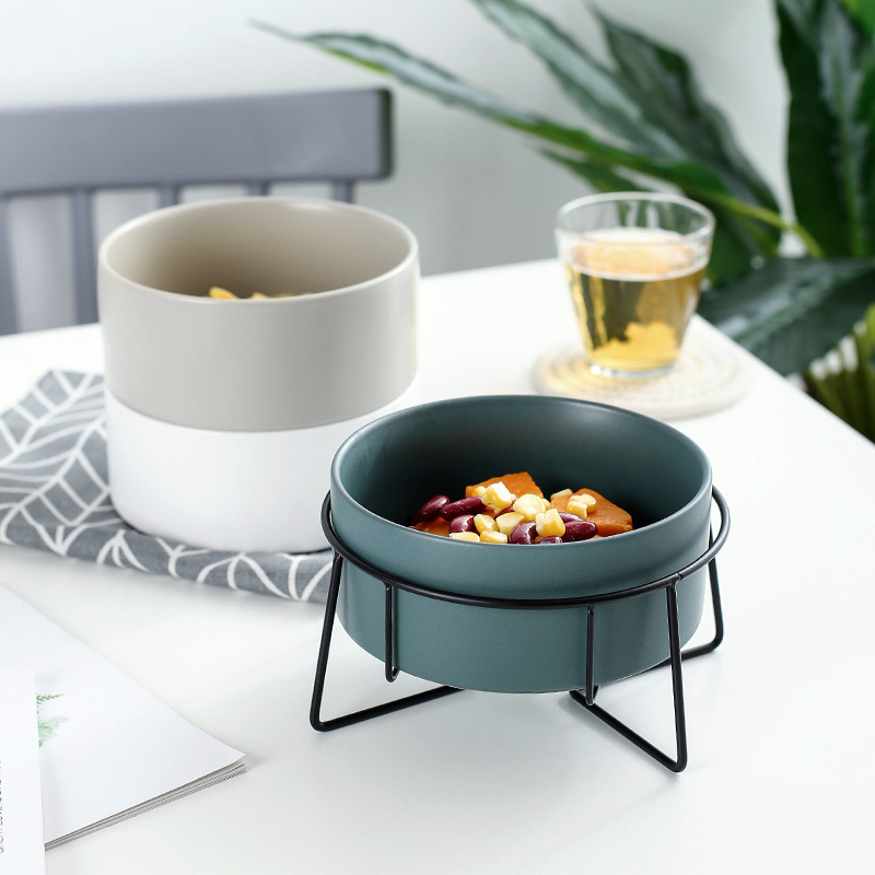 Nórdico creativo tazón de fuente de ensalada tazón de fideos instantáneos tazón de sopa tazón de postre de frutas vajilla cerámica comida para gatos Tazón para mascotas tazón de fuente de comida para perros