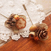 Rural Wind Mori retro fruit flowers brooch wholesale flower cute girl pulp, simulation of gender needle