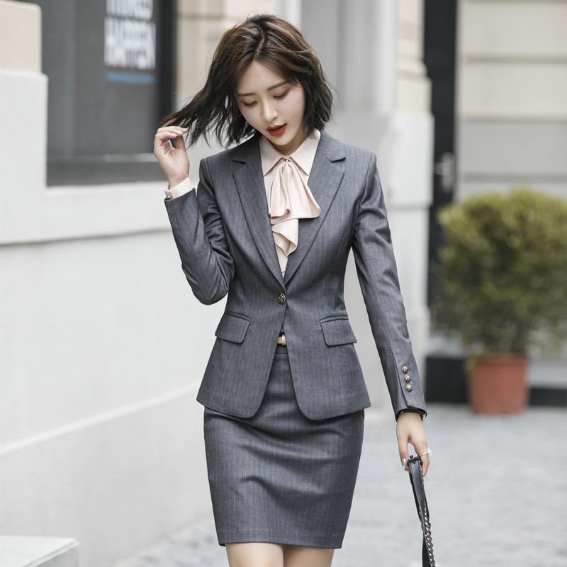 2026 Cross-Border Spring and Autumn New Fashion Suit Set for Work, Business Formal Suit, Vest, Interview Striped Suit