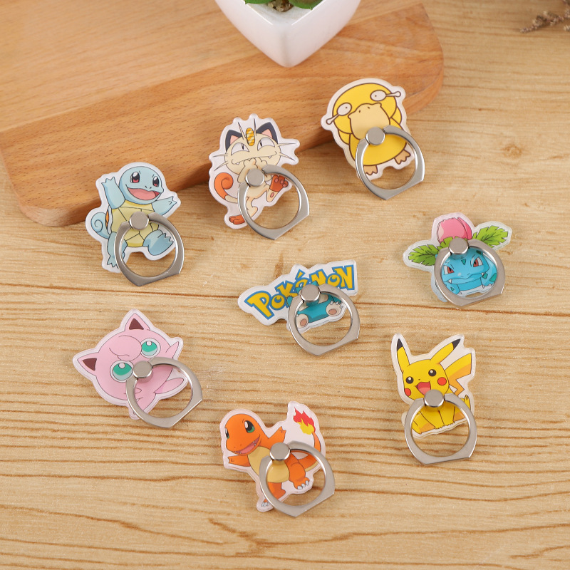 Animation peripheral cartoon Pokemon pet elf mobile phone ring buckle bracket LOGO