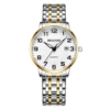 B-558 women's golden shell white surface gold steel belt