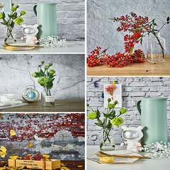 INS double-sided background paper photography wood grain marble photography props cement cracked wall pattern photography props background board