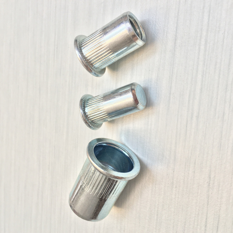 厂家销售铝合金拉铆螺母不锈钢竖纹平头滚花盲孔四方铆母螺栓