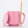 Zhaer Coffee Cup Ginobian Mark Cup Ceramic Breakfast Cup Creative Water Cup Real Golden Flower Cup