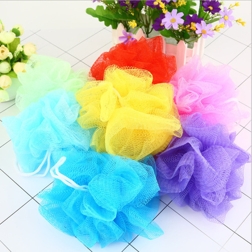 Manufacturer wholesale Korean version of bath color sponge bath flower large two-color children's bath rub and bath ball