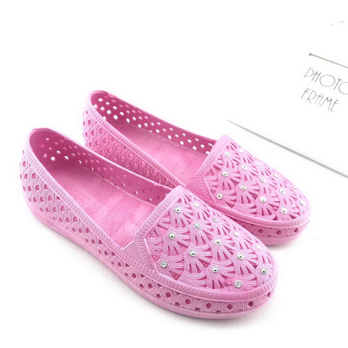 Single Shoes Sandals Women's Sandals Flat Sandals Summer Toe-Toe Sandals Thick-soled Crocs Shallow Mouth Single Shoes Wholesale