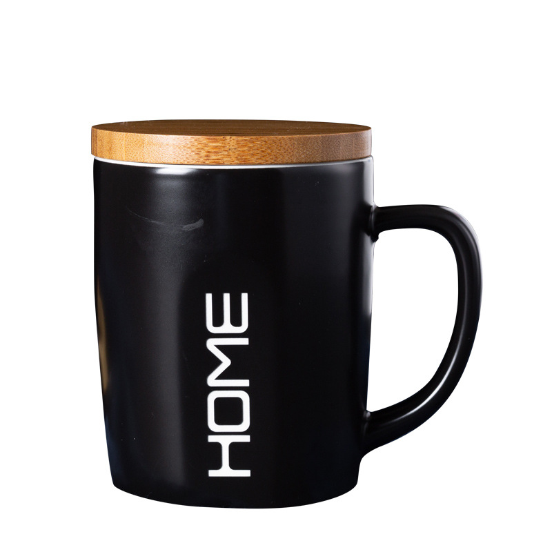 Tazas de cerámica talladas tazas de café tazas de agua tazas de acero inoxidable tazas de oficina cubiertas de bambú LOGO publicidad