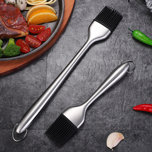 High temperature resistant barbecue brush barbecue brush oil brush silicone brush baking brush seasoning brush kitchen brush 304 stainless steel