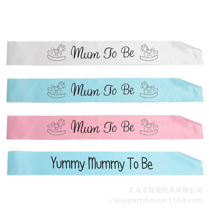 Baby shower party correa de hombro rosa azul correa de hombro del partido del bebé correa de etiqueta correa de hombro del partido del bebé