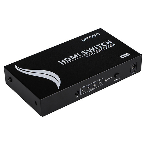 Mstar Multi-Stream HDMI 2-in-4-out Switch/Distributor with 3D Support and Remote Control, MT-HD2-4