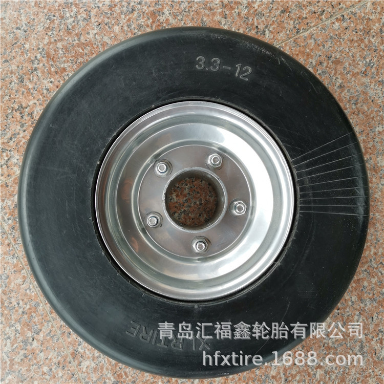 销售农用方草捆捆草机实心轮胎3.3-12可配钢圈10-15前后轮