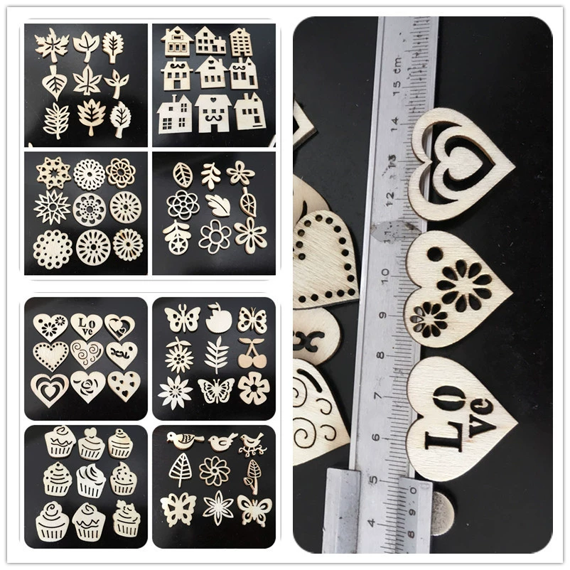 Прямые продажи с фабрики Новый в наличии древесная стружка тонкая отделка десятки стилей DIY Материал Форма полая Смешанная древесная стружка