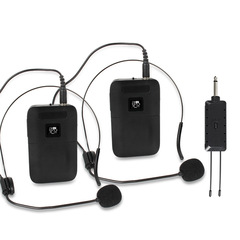 Factory direct sales wireless lavalier microphone one-to-two stage teacher tour guide amplifier audio head-mounted speech microphone