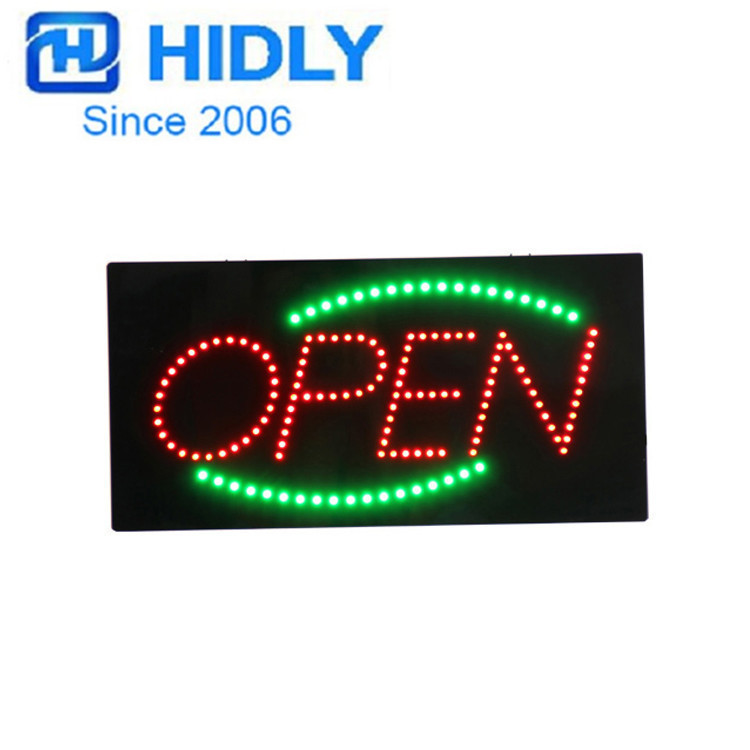 海得利招牌LED招牌LED长方形OPEN SIGN 双排追边悬挂式商用